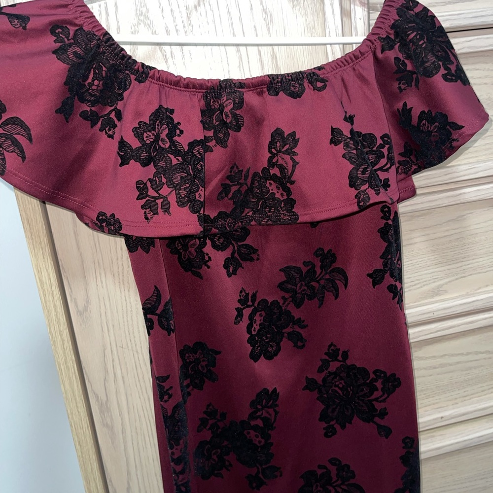 Burgundy dress